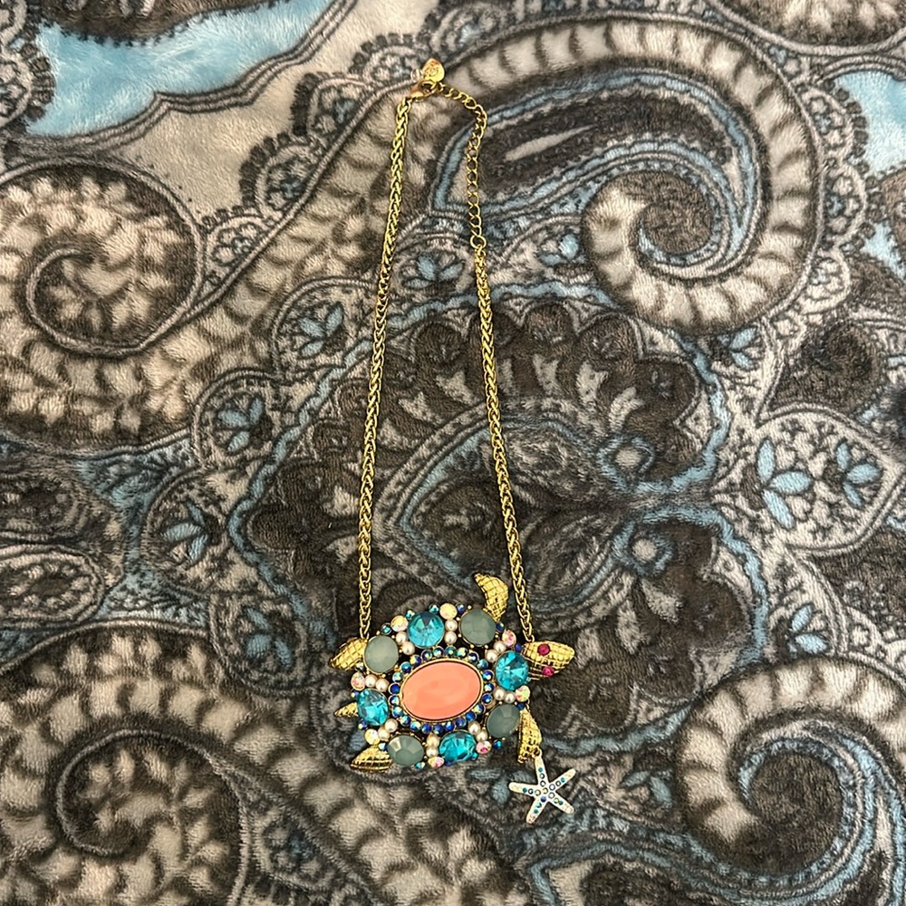 Betsy Johnson turtle necklace